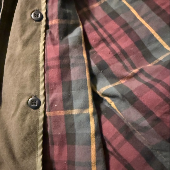 L.L. Bean Brown Canvas Field Coat With Corduroy Collar and Removable Lining - Picture 9 of 11